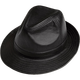 Fadaishan spring and autumn genuine leather hat men's sheepskin jazz hat British big brim gentleman hat winter middle-aged and elderly leather hat trendy hat black 59--60