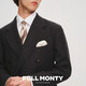 FULL MONTY毛呢大衣男商务正装呢子大衣双排扣羊毛休闲外套秋冬季 深灰6171 42