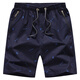 Jeep Spirit Pocket Reißverschluss Fünf-Punkte-Strand-Kurzfilme Herren Sommerhaus Lose und enge pure Baumwolle Freizeit große Hosen Outdoor Trendy 5010 Royal Blue L.