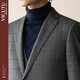 Vicutu traje para hombres de lana de lana Slim Fat Fashion Trait Jacket Men VRS88312802T Gray Check 170B