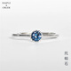 DL 1998 Fat Donglai same style topaz ring collection movable ring mouth tanzanite female natural l color silver summer welfare model 4mm Swiss blue topaz small opening adjustable