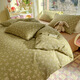 Jingsheng Bed four-piece set double-layer yarn summer bedding Yiye-yellow 1.5/1.8m bed sheet four-piece set