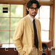 
CULTUM90S Merino Wool Autumn Academy Style Retro Long Sleeve Knitted Jacket Men's Loose Cardigan Sweater Deep Blue L