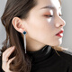HEEKAIYI light luxury ear clip earrings women's earrings tassel earrings 2024 new fashion light luxury high-end broken diamond gray
