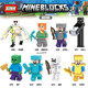 Fengxi compatible with Lego Minecraft third-party ender man, flaming man, Steve Alex, plugged building blocks, XH1585-Slime