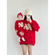 Disney (Disney) Street style style Year of the Dragon parent-child outfit for a family of three 20264 autumn and winter new red sweatshirt baby crawler suit trendy red without velvet 90 baby jumpsuit (with hat)