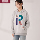 Yu Zhaolin (Yuzhaolin) Kapuzen -Sweatshirt Frauen lässigbrief gedruckt Lose Coat Frauen Top Y13KW1484