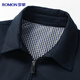 Romon 100% reine Baumwolljacke für Männer mittleren und jungen Menschen Frühlings- und Herbstmäntel für Workwear Casual Revers Daddy Anzug Herrenjacke Hemd
