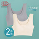 Langsha sous-vêtements pour femmes Gathering sans dos, gros seins, petits seins, gilet de sport, soutien-gorge pour filles sans anneaux en acier, Anti-sac ZW Gray M [adapté à 90-105 Jin [Jin est égal à 0,5 kg]]]