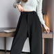 Fashimu 2024 Velvet verdickte Wollhosen mit weitem Bein für den Herbst und Winter, kleine, mit geradlinigen Bein wachsende Hoch-T-Hose für Frauen 6636 Kaffeefarben klein 2xl empfohlen 131-140jin [Jin gleich 0,5 kg]