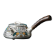 IOSN Japanese quality side handle teapot ceramic teapot silver 999 gilt silver teapot Chinese style household high-end gift handmade gold and silver staggered gilt silver gluttonous [side handle teapot] 230ml200m-L (inclusive)-299m-L (inclusive)