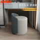 Yao Wan Xi Du Stool Small Stool for Adults Denzi and Chair Nordic Dressing Stool Swivel Backrest Dressing Stool Xipi Light Gray and Dark Gray