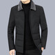 cerejeira men's clothing brand fur collar down jacket for men autumn and winter short middle-aged and elderly dad winter jacket for men D6210 black 180/XL