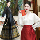 Le nouveau style chinois de Wen Yingyan a amélioré les manches d'avion brodées adultes pour femmes adultes à manne à manne à manche à manchet à manchet à manche tissée à la jupe Cuifeng complète 9710 Jupe en or rouge 2xl