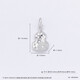 Lao Fengxiang platinum pendant, small daisy, crushed ice gourd pendant, as a birthday gift for girlfriend and wife, platinum jewelry, platinum, about 2.6g