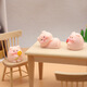 Pig resin small ornaments cartoon cute micro landscape simulation pig home mini handicraft car decoration flower pig + side lying pig