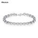 Miss JuJu platinum bracelet for men, pt950 platinum classic O-shaped chain cross chain for women, weight 10.78g, length 20cm, thickness 4.5mm S buckle