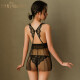 Manyan Sexy Underwear Rear Woman Mujer Pajamas Cama sexy Belleza Emoción Emoción pareja sin levantamiento de pecho seno plano 9766 negro [falda larga t-touts] imágenes privadas de alta gama de alta gama Adulto conveniente tentación de sexo tentador de camiseta