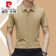Pierre Cardin Markless Ice Silk Hemd kurzärmelige Herren Sommergeschäft Casual Elastic Dünn Top-Hemd #9719 Hellblau [kurze Ärmel] 4xl 190 (Empfohlen 185-210jin [Jin gleich 0,5 kg])