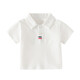 Auro Mesa boys summer short-sleeved suit polo shirt T-shirt casual shorts fashion children sports two-piece set white 90