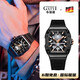 Bonest Gatti German reloj para hombres Tipo de barril Tipo de barril totalmente automático Reloj de San Valentín Día de San Valentín para novio BG9904 Cool Black
