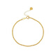 Ji Ge 18k gold hemp rope bracelet Au750 adjustable color gold simple versatile twist design plain chain 18cm yellow gold 0.4