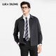 Luca Dilon 100% Sheep Autumn and Winter Wool Jacket Double-sided Nylon Warm Casual Versatile Jacket Dark Blue L 50