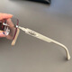 Frameless Croxing same glasses frame new product retro punched personalized super light and fashionable versatile flat light mirror for men and women Gold frame brown legs Anti-blue light flat light mirror