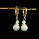 Lolia Welfare Jade Bead Earrings, Earrings, Ear Hooks, Slightly Blemishes, Diversity, Random Hair (About 8mm in Diameter), Diversity