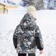 Balabala children's clothing boys down jacket children's baby jacket autumn and winter children's hooded top fashionable outdoor style black and white tone 00491-gray duck down 110