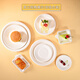 Babic disposable paper plate tableware cake plate barbecue plate Western food plate handmade art painting paper plate 7 inches 20 pieces