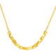 Saturday blessing 18K gold necklace women's geometric color gold necklace birthday gift C0612351 40+5cm