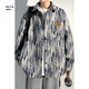Rlzn grasta grasa de gran tamaño tinte tinte de sabor pequeño primavera y otoño más de gran tamaño marca de moda suelta y hermosa chaqueta estudiantil a001-j683 azul 4xl200-230jin [Jin equivale a 0.5 kg]