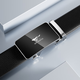 Sieben Wolf Echtes Leder -Leder -Ledergürtel Automatische Schnalle Belt Business Birthday Vaters Day Geschenk praktisch für Freund und Ehemann