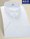 Prenómen Camisa de manga corta para hombres Estudiantes jóvenes que se ajustan a la camisa de trabajo casual sin hierro ropa de trabajo ropa profesional pura blanca sin bolsillos (disparo de una talla más grande) 39 /l