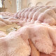 MUJI double-layer thickened blanket milk velvet imitation rabbit plush blanket winter warm air conditioning blanket 200*230cm