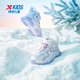 XTEP children's shoes for girls, cute, non-slip, comfortable and versatile cotton shoes, new white/taro purple, size 30