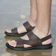
Camel dynamic sandals men's toe layer cowhide two-wear beach shoes men's outdoor fashion men's shoes summer new product trendy stream shoes men 698 brown 40 standard leather shoe size
