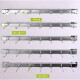 Soporte de sombrero duro Soporte de pared de pared de pared estante de colocación de sombrero Sitio de construcción Taller Ratch de colgantes de pared Q1SN9854 Negro de 50 cm de largo con 4 ganchos (4 mm gruesos)