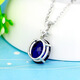 Tiansi sapphire pendant 925 silver plated 18K gold necklace colored gemstone crystal tanzanite color women's picture color pendant without chain
