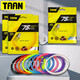 Taiang (TAAN) Corde de badminton Taiang corde de badminton corde de raquette de badminton élastique ensachée TB75s résistante à 75 cordes vert