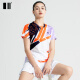
2022 new odd and even badminton uniform short-sleeved suit couple quick-drying breathable table tennis tennis uniform men's red suit C112115+12041 M
