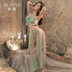 Sexy Pyjamas Anzug Altstil Hanfu verführerische Cheongsam-Uniform heiße Leidenschaft Mitternacht Charming Paar Rollenspiel 6627 Blue Sound Prinzessin schwimmendem Quasten Set One Size (80-125 Jin [Jin gleich 0,5 kg]))