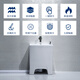Rongjie super small home bathroom narrow mop pool desk control does not dirty hands household automatic drain mini balcony mop pool T05 (42cm) desk control + single cold faucet