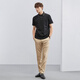 Qipai polo shirt men's short-sleeved thin business casual lapel polo shirt 5A antibacterial/2A anti-mite 1JT70130 Black L