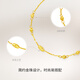 Saturday Lucky Yellow 18K Gold Bracelet Colorful Gold Bracelet Birthday Gift for Girlfriend KH072149 16+2.5cm