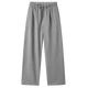 Markless Casual Hosen für Herster Herbst und Winter vielseitig hängen locker, komfortable breite Beine gerade Hose 4873 Grau L
