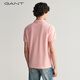 Couleur solide simple de commu au Gant Men de Gant Men Polon Polo Polo à manches courtes 671 Pink XS