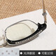 Hetong Xue Zhiqian same style glasses men's trendy retro half-frame big face flat mirror myopia glasses frame decorative glasses bright black silver frame glasses case + lens cloth flat light 0 degrees