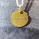 DL 1998 Fat Dong Lai same style gold medal pendant handmade gold Tuo Tuo ancient method golden small customized gold 999 round plate auspicious words gold cake diameter 18mm about 3g
